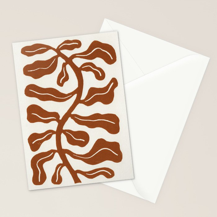 Wind-kissed Plant / Saddle Brown Stationery Card Gallery Image 2