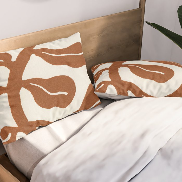 Wind-kissed Plant / Saddle Brown Pillow Sham Gallery Image 2