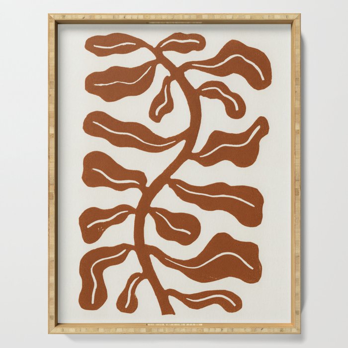 Wind-kissed Plant / Saddle Brown Serving Tray Gallery Image 1
