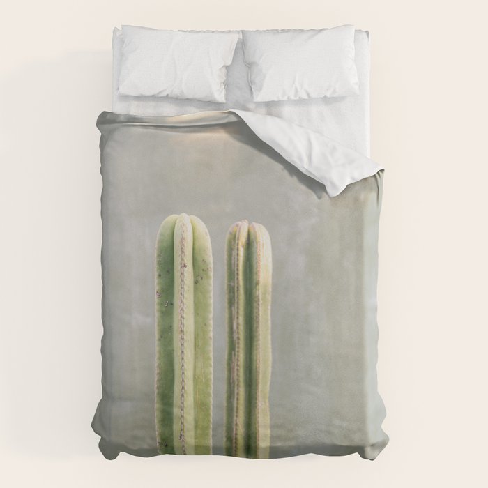 Cacti greens | Oaxaca Mexico travel photography Duvet Cover Gallery Image 1