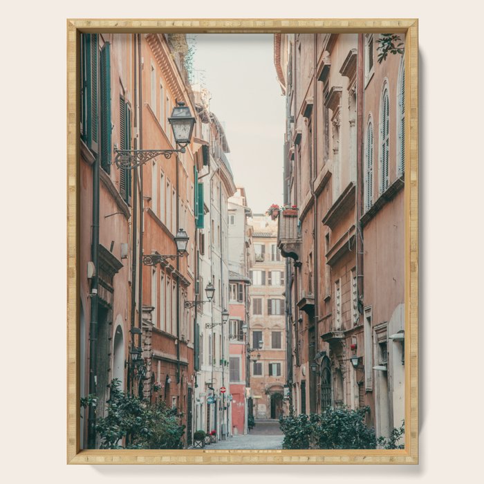 Roman Street - Rome Italy Travel Photography Serving Tray Gallery Image 1