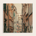 Roman Street - Rome Italy Travel Photography Wood Wall Art Gallery Image 1