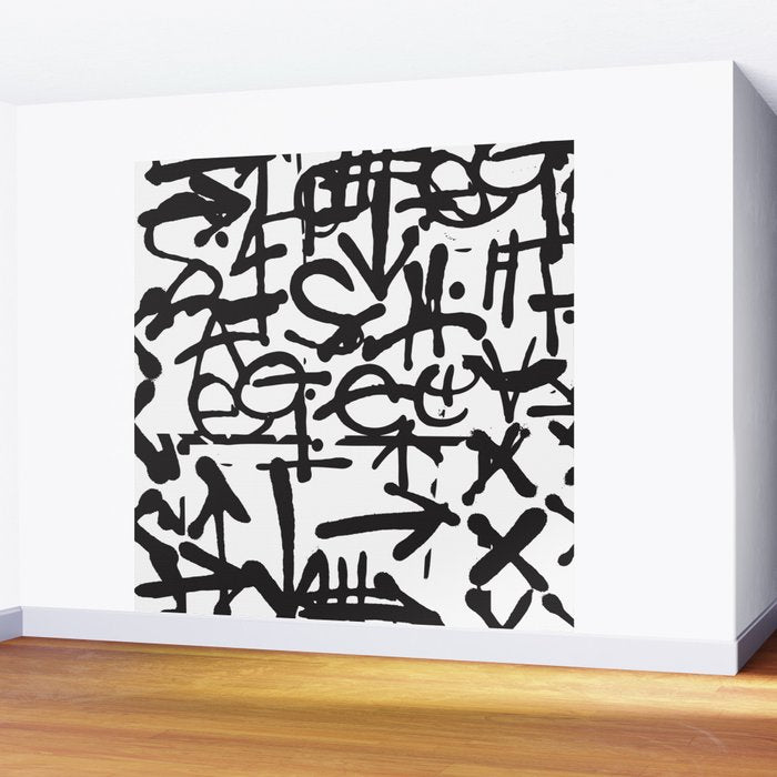 Graffiti Pattern Wall Mural Gallery Image 2