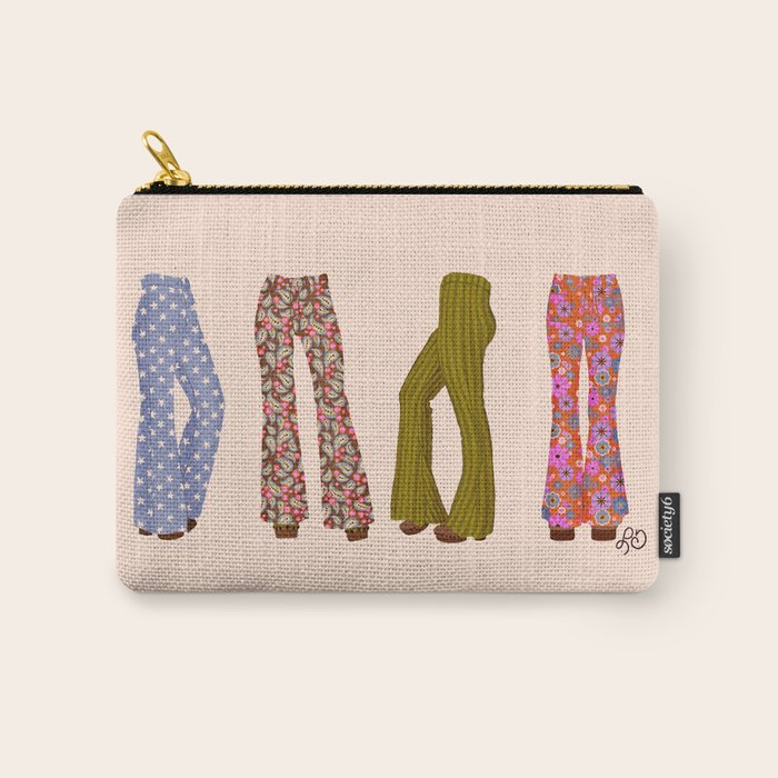 1970s Bellbottom Bliss Retro Fashion Carry All Pouch Gallery Image 1