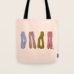 1970s Bellbottom Bliss Retro Fashion Tote Bag Gallery Image 1