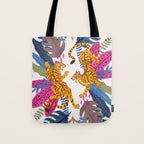 Jungle Tigers - Exotic Blue Tote Bag Gallery Image 1
