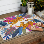 Jungle Tigers - Exotic Blue Outdoor Rug Gallery Image 2