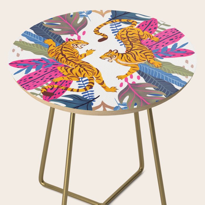Jungle Tigers - Exotic Blue Side Table Gallery Image 2