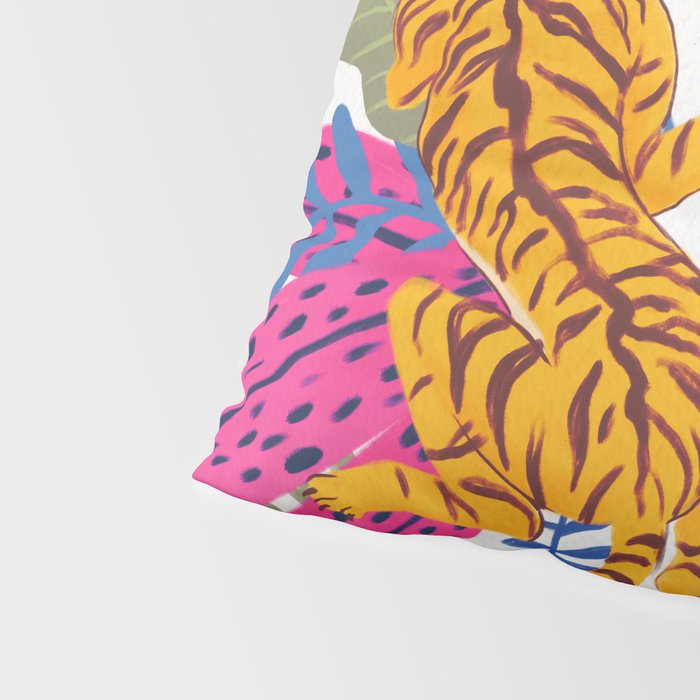 Jungle Tigers - Exotic Blue Pillow Sham Gallery Image 4