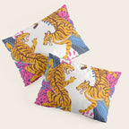 Jungle Tigers - Exotic Blue Pillow Sham Gallery Image 3
