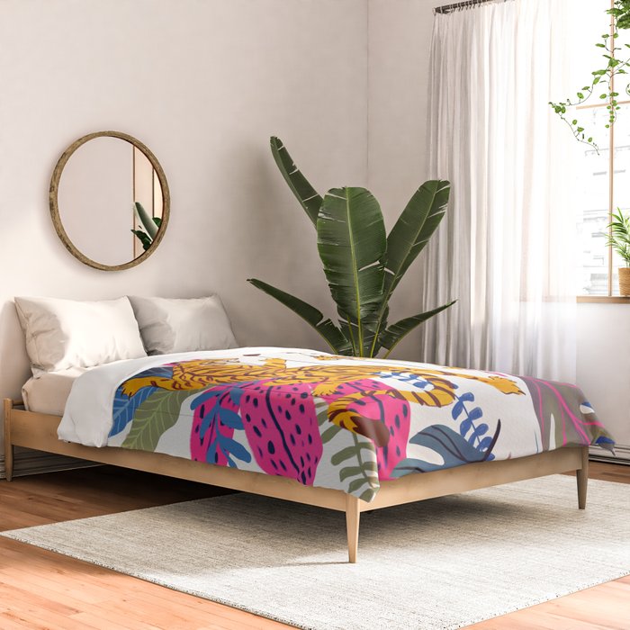 Jungle Tigers - Exotic Blue Comforter Gallery Image 2