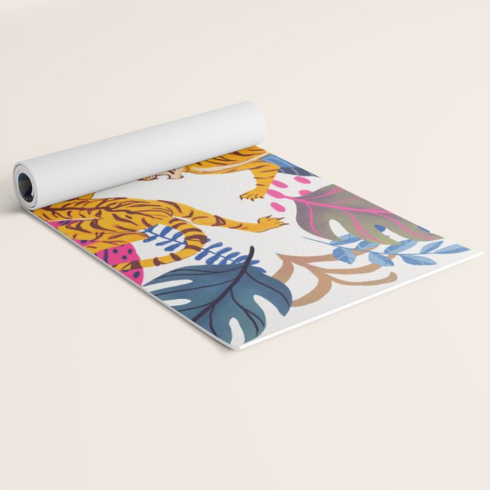 Jungle Tigers - Exotic Blue Yoga Mat Gallery Image 2