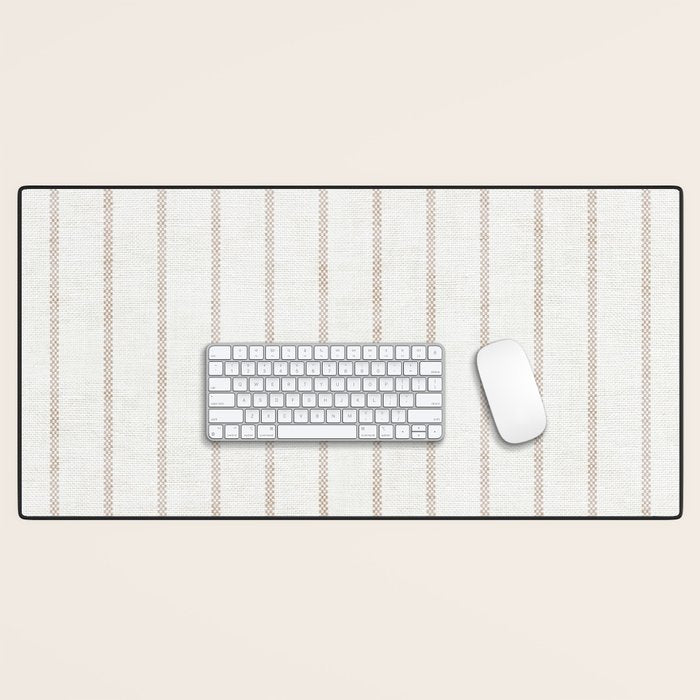  AEGEAN SIMPLE TICKING STRIPE JUTE Desk Mat Gallery Image 1