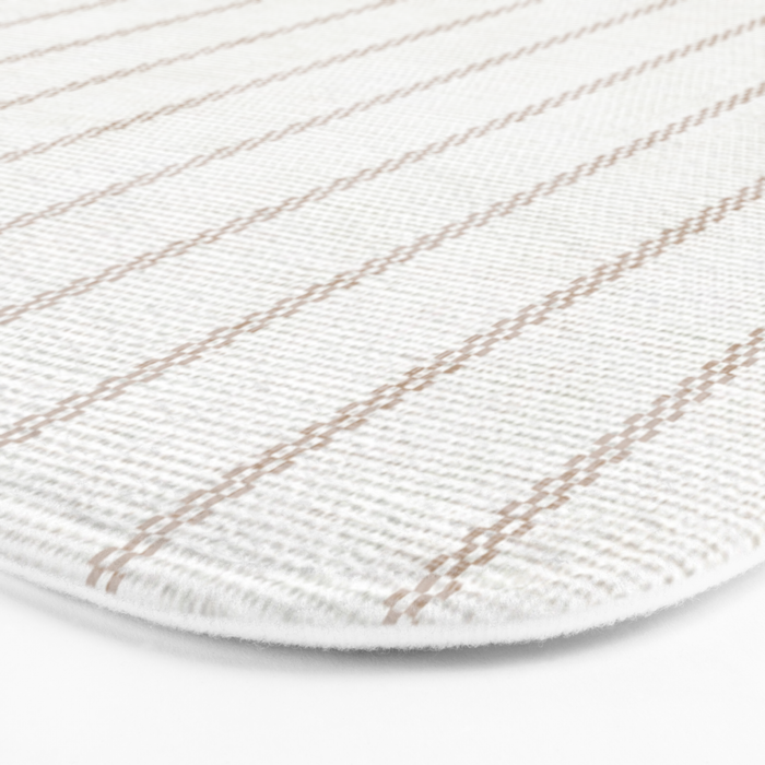  AEGEAN SIMPLE TICKING STRIPE JUTE Bath Mat Gallery Image 3