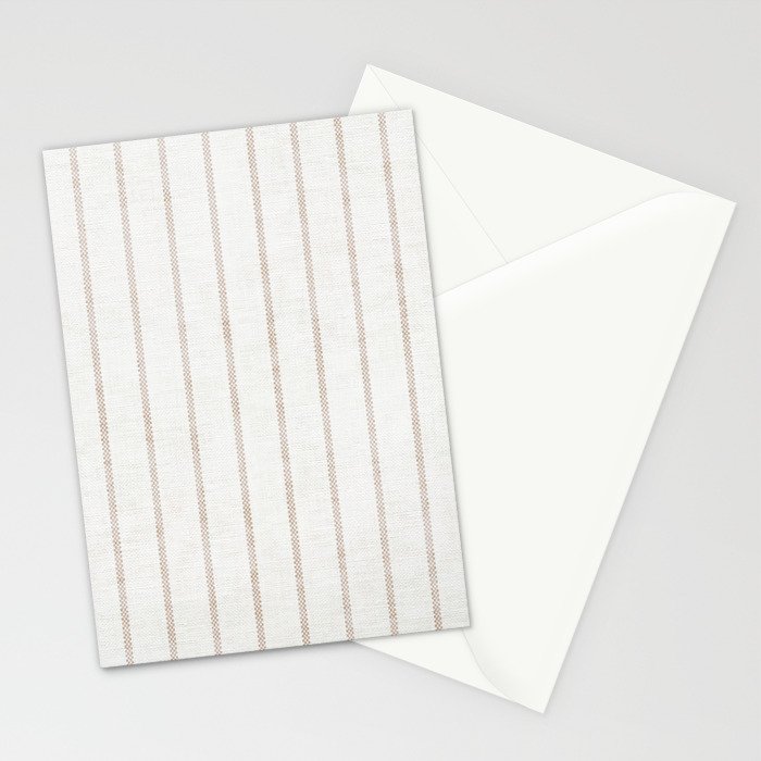  AEGEAN SIMPLE TICKING STRIPE JUTE Stationery Card Gallery Image 2