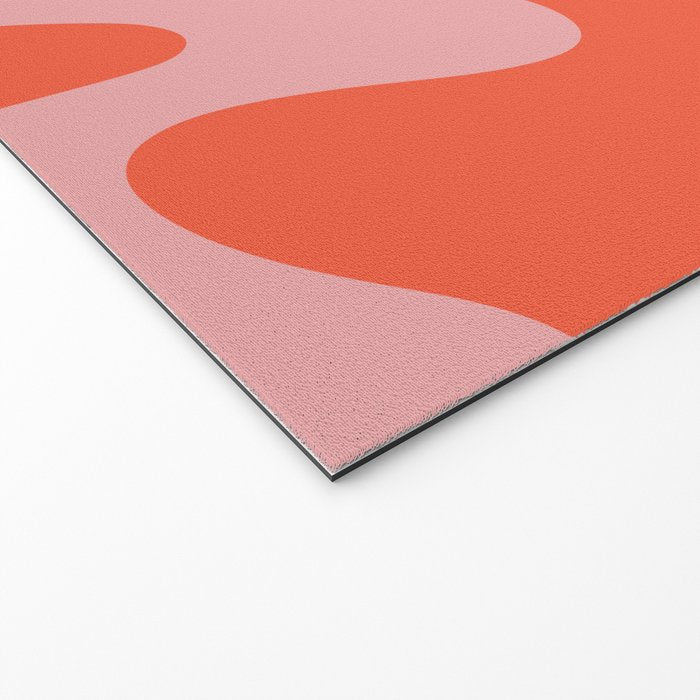 Wavy Land - Pink And Red Welcome Mat Gallery Image 2