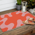 Wavy Land - Pink And Red Outdoor Rug Gallery Image 2