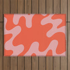 Wavy Land - Pink And Red Outdoor Rug Gallery Image 1