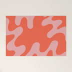 Wavy Land - Pink And Red Welcome Mat Gallery Image 1