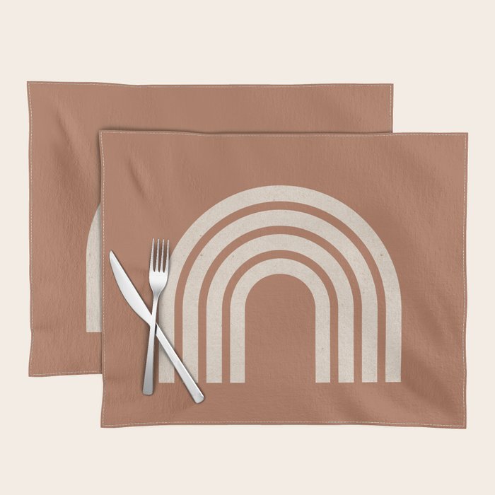 Woodblock arch terracotta Placemat Gallery Image 1