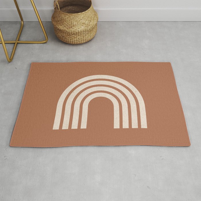 Woodblock arch terracotta Rug Gallery Image 1