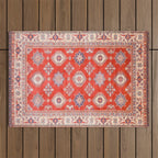 Red Divine Vines Outdoor Rug Gallery Image 1