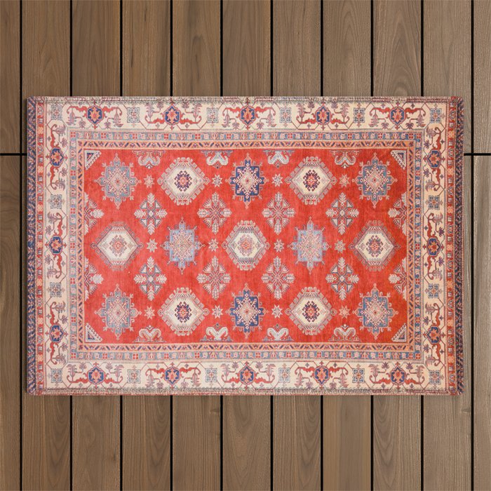 Red Divine Vines Outdoor Rug Gallery Image 1
