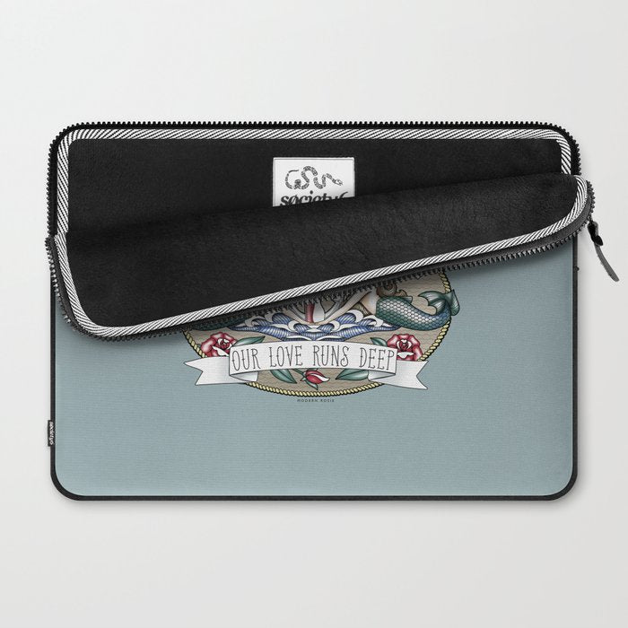 Tipsy Mermaids - Our Love Runs Deep Laptop Sleeve Gallery Image 2