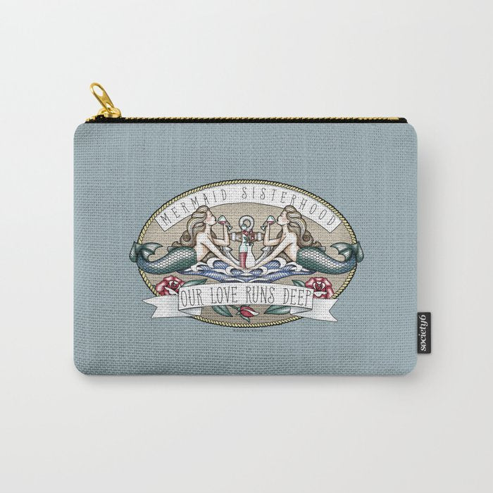 Tipsy Mermaids - Our Love Runs Deep Carry All Pouch Gallery Image 1