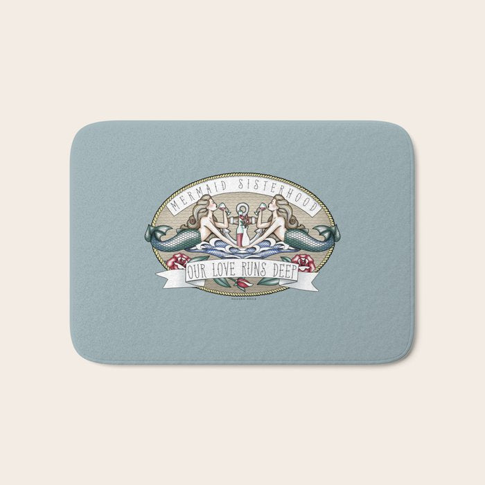 Tipsy Mermaids - Our Love Runs Deep Bath Mat Gallery Image 1