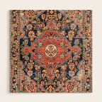 Djosan Poshti West Persian Rug Print Wood Wall Art Gallery Image 1