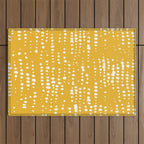 Abstract Spotted Pattern in Yellow Outdoor Rug Gallery Image 1