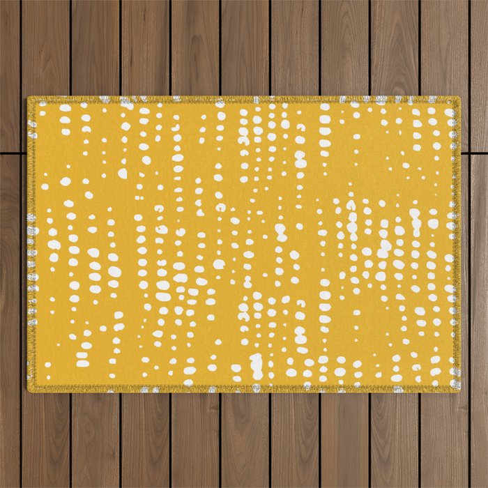 Abstract Spotted Pattern in Yellow Outdoor Rug Gallery Image 1