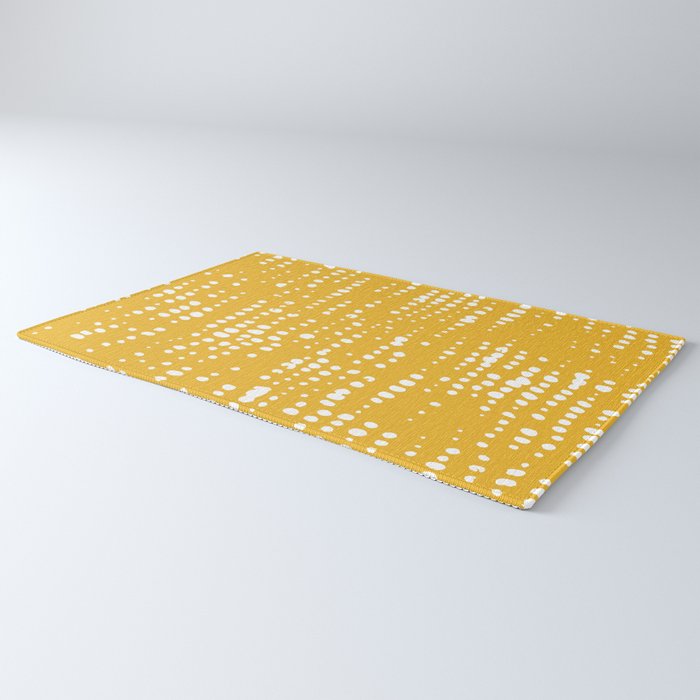 Abstract Spotted Pattern in Yellow Rug Gallery Image 3