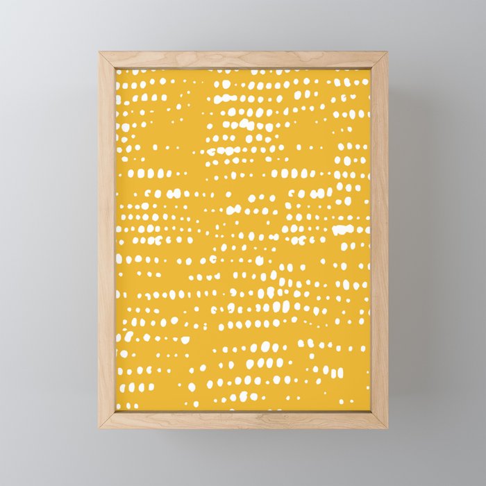 Abstract Spotted Pattern in Yellow Mini Art Print Gallery Image 1