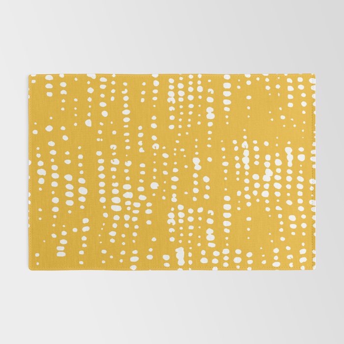 Abstract Spotted Pattern in Yellow Rug Gallery Image 2