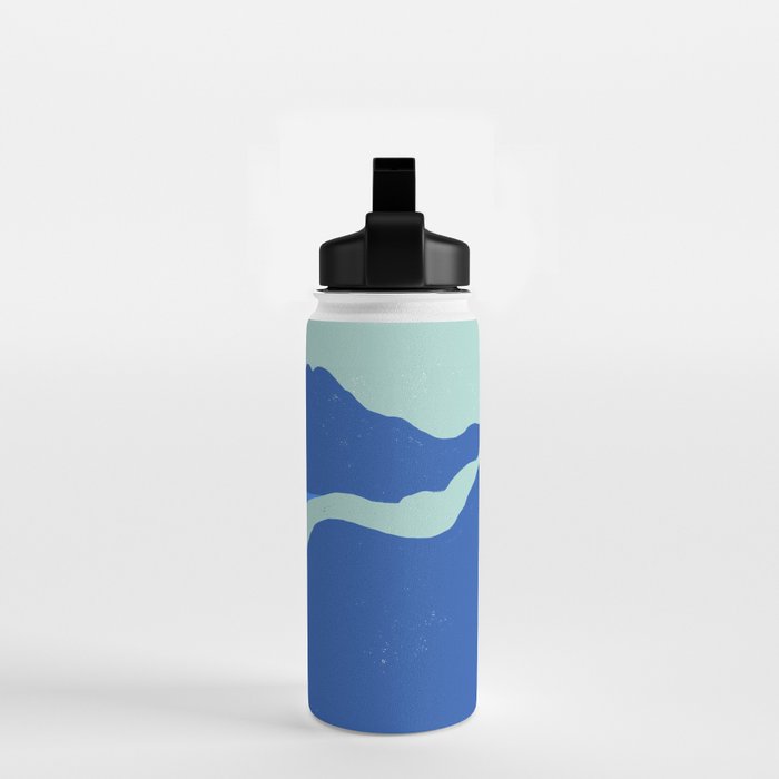 Blue Sea Waves on a Sunny Day Water Bottle Gallery Image 2