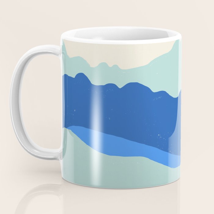 Blue Sea Waves on a Sunny Day Coffee Mug Gallery Image 3