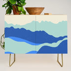 Blue Sea Waves on a Sunny Day Credenza Gallery Image 1