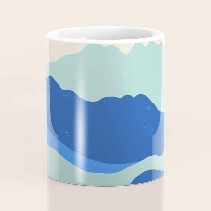 Blue Sea Waves on a Sunny Day Coffee Mug Gallery Image 4
