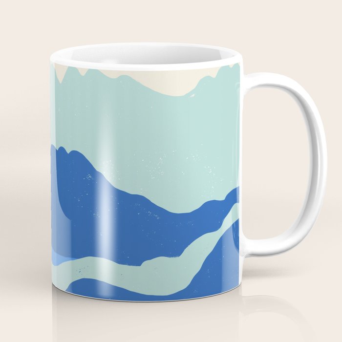 Blue Sea Waves on a Sunny Day Coffee Mug Gallery Image 1
