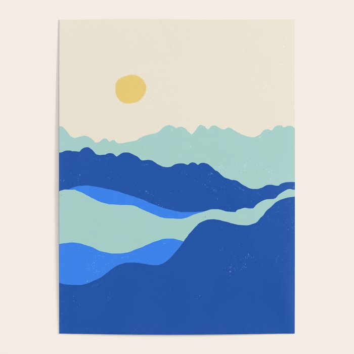 Blue Sea Waves on a Sunny Day Poster Gallery Image 4