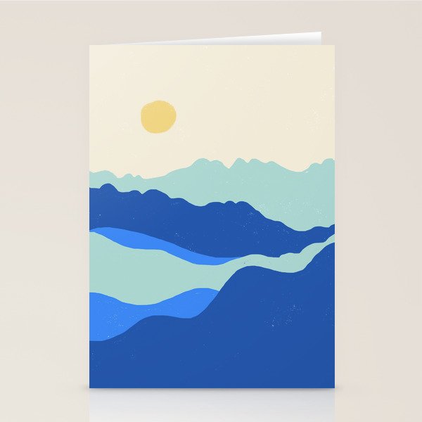 Blue Sea Waves on a Sunny Day Stationery Card Gallery Image 2