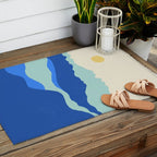 Blue Sea Waves on a Sunny Day Outdoor Rug Gallery Image 2