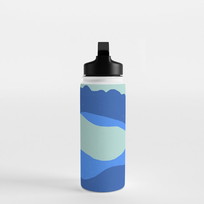 Blue Sea Waves on a Sunny Day Water Bottle Gallery Image 3