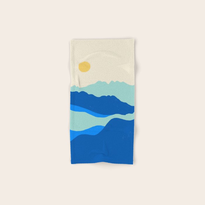 Blue Sea Waves on a Sunny Day Bath Towel Gallery Image 1