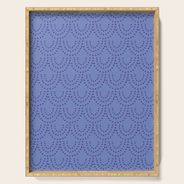 Periwinkle Scallops Serving Tray Gallery Image 1