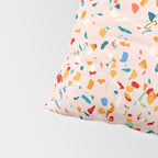 Blush Terrazzo | Pink Eclectic Speckles | Abstract Confetti Painting | Chic Bohemian Illustration Pillow Sham Gallery Image 4