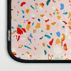 Blush Terrazzo | Pink Eclectic Speckles | Abstract Confetti Painting | Chic Bohemian Illustration Laptop Sleeve Gallery Image 3