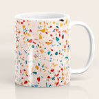 Blush Terrazzo | Pink Eclectic Speckles | Abstract Confetti Painting | Chic Bohemian Illustration Coffee Mug Gallery Image 1